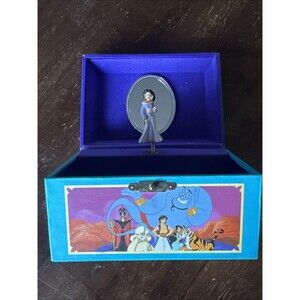 Y2K RARE Vintage Disney Aladdin & Jasmine Jewelry Music Box A Whole New World